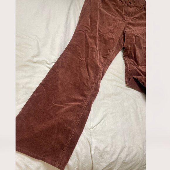 ⭐️ Corduroy Wide Leg Hipster Hippie Art Chic Glam Country Rock Flare Artsy Pants - Picture 5 of 6